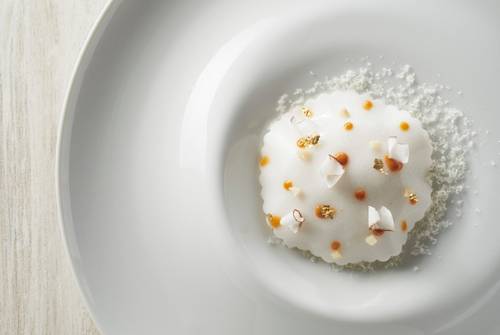 recette dessert à l'assiette voile d'hiver