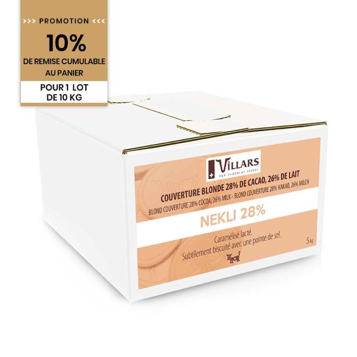 promotion chocolat blond nekli 28 10 kg par villars