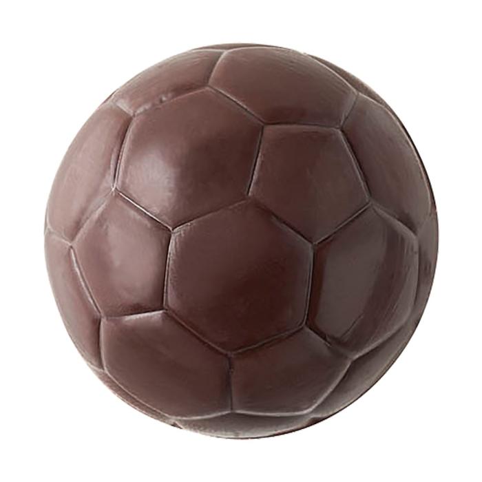 Valrhona Selection - Ballon de foot creux. Décor Chocolat.